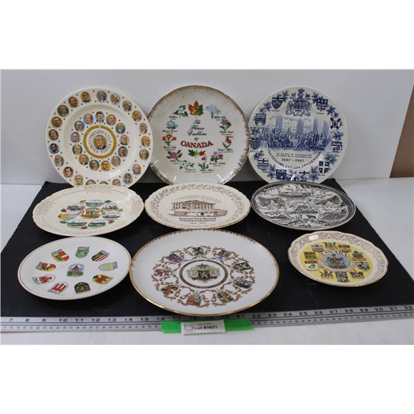(9) Commemorative Wall Hanging/Display Plates - Various