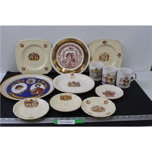 (9) Royal Family Commemorative Plates & (3) Mugs