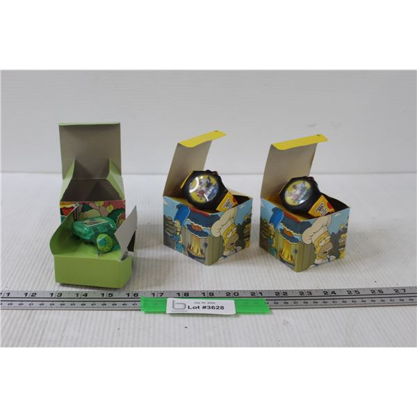 (3) Simpsons Watches - Powers On, as is