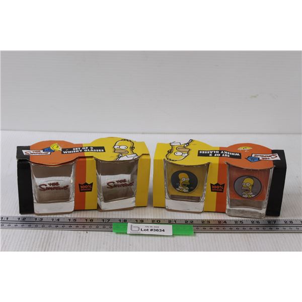 (2) Simpson Whiskey Glass Sets