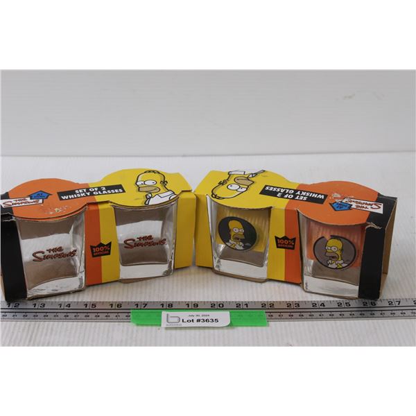 (2) Simpson Whiskey Glass Sets