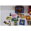 Image 4 : Simpson Lot: Mini Lunch Kit, (2) Fishing Lures, Magnets, Misc.