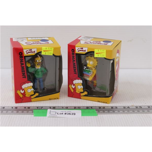 (2) Simpson Ornaments: Flanders & Lisa