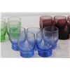 Image 3 : (7) Red Glass Shot Glasses, (8) Green Glass Shot Glasses, (5) Blue Glass Shot Glasses