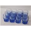 Image 3 : (12) Red Glass Shot Glasses, (12) Blue Shot Glasses