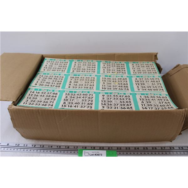 Full Box of Bingo Card Papers Lot