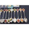 Image 5 : (24) Collector Spoons (Alberta, Schools, Flowers, Misc.) (2) Vases