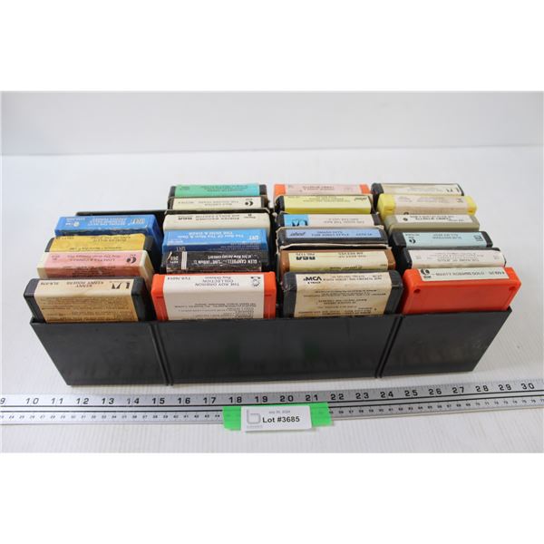 (22) 8-Tracks: Kenny Rogers, Johnny Cash, Loretta & Conway, Misc.