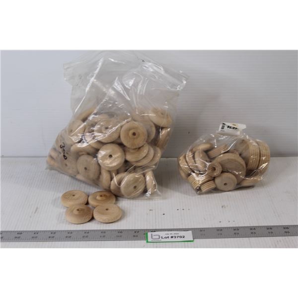 Assorted Wooden Toy Wheels