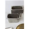 Image 6 : (3) Metal Trays, (6) Stainless Steel Ice Cream Pans, Unknown Length Of Rope