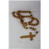Image 2 : Wooden Rosary, African Wall Art - 7 1/2" x 12 1/2"