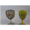 Image 4 : (4) Coloured Wine Glasses