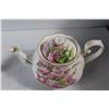 Image 2 : Royal Albert Bone China Blossom Time Teapot, Salt and Pepper Shakers, Tray