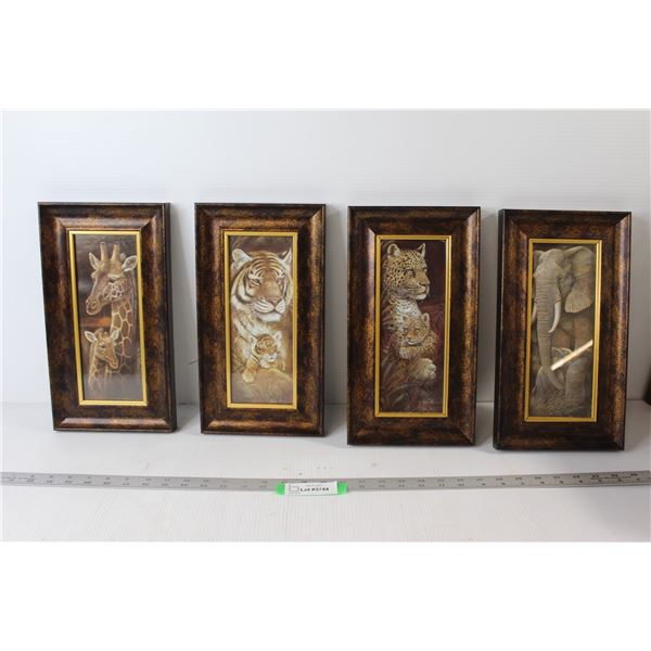 (4) Animal with Baby Art - All Measure 7 1/4" x 13 1/2"