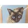 Image 2 : Stitching Art of a Cat by Valerie Mae Diehl Print - 15 1/2" x 15"