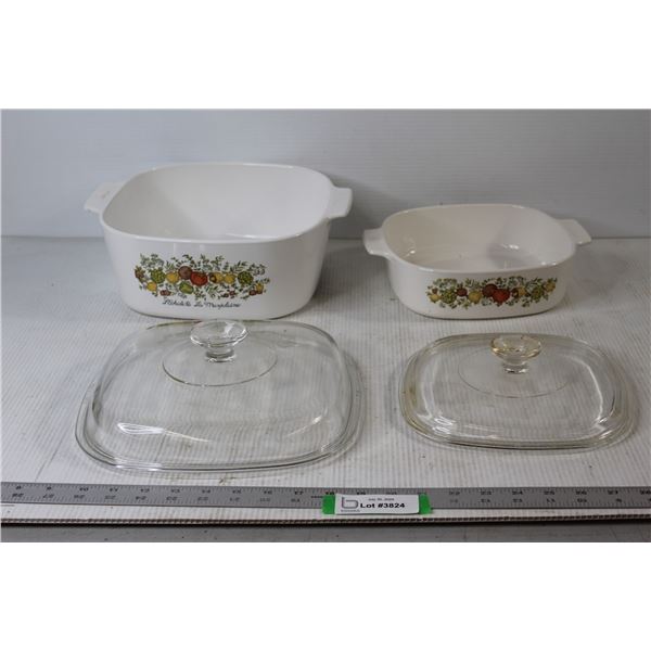 (2) Casserole Dishes with Lids