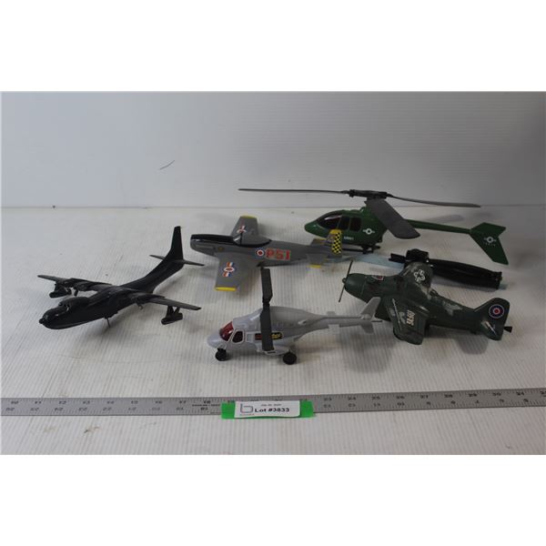 (3) Model/Toy Airplanes, (2) Model/Toy Helicopters