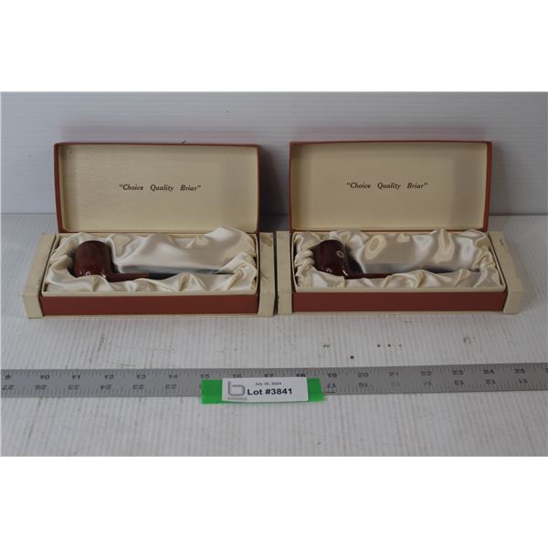 (2) Choice Quality Briar Smoking Pipes