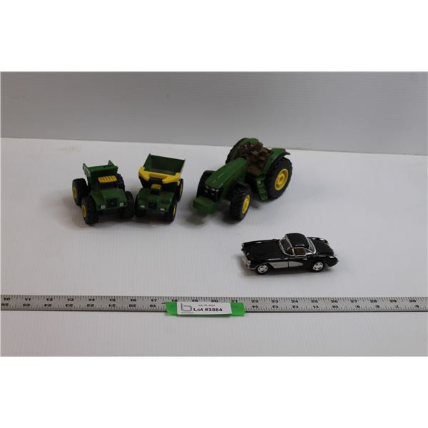 Children's Toys - John Deere Tractors & 57' Chevrolet Corvette