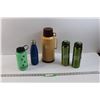 Image 1 : (4) Water Bottles & Large Vintage Thermos