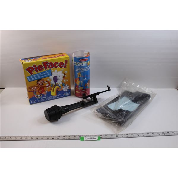 (2) Children's Games, License Plate Mounting Kit & Automotive Cup Holder Mount Phone/Tablet Holder