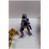 Image 7 : Transformers Beast Wars - Optimus Primal, Predacon Megatron, Cheetor, Finback Shell (As is Condition