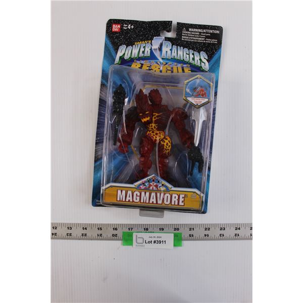 1999 Bandai Power Rangers Lightspeed Rescue "Magmavore" Action Figure - NIP , Card Damage
