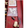 Image 7 : Vintage Beach Tool Box w/Billiard Cue Supplies/Hardware -