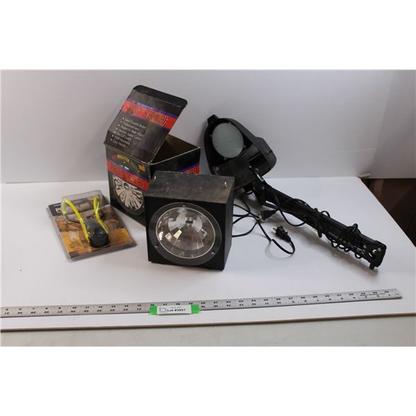 "Pro Strobe" Strobe Light (Working), Daisy Powerline F16 Slingshot (NIP) & Adjustable Desk Lamp w/Ma