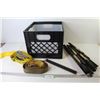 Image 1 : Plastic Milk Crate - Unknown Vehicle Parts - Socket Holder - Ratchet Straps