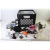 Image 1 : Plastic Milk Crate - Self Taping Screws - Gas Caps - Large Assortment of Small Automotive Parts