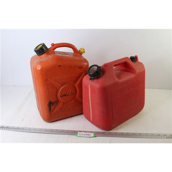 (2) 2 Gallon Plastic Gas Cans