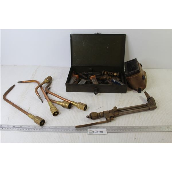 Metal Case w/Torch Tips - Torch Cutting Goggles - Torch Head