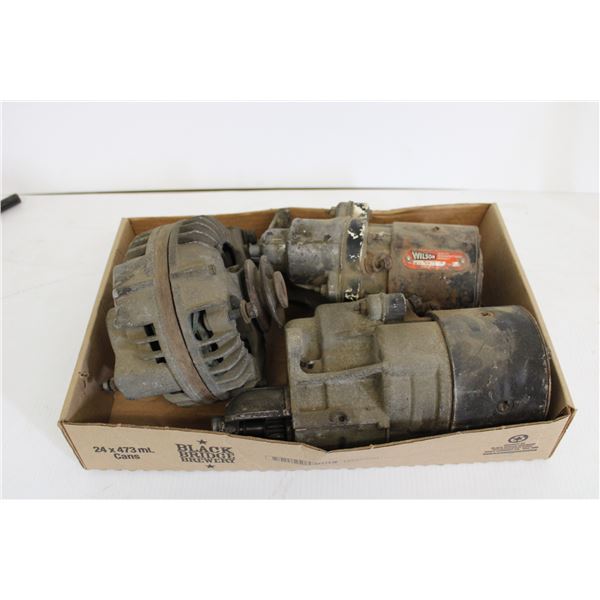 (2) Vehicle Starters & Alternator (unknown vehicle)
