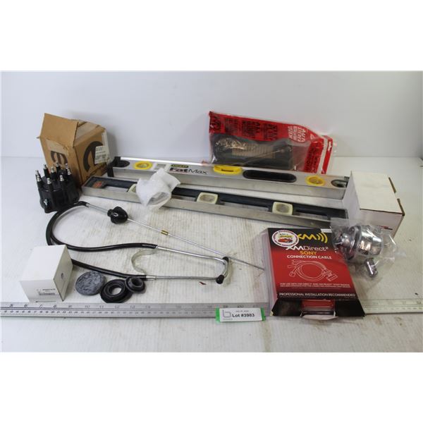 (2) 2' Levels - Listening Device - Chrome Vented Breather - Sony Connection Cable - Stereo Case - Di