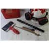 Image 4 : Hardhat w/Ear Protection - 1 Gallon Gas Can - Drill Bits - Mud Knife