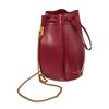 Image 2 : Saint Laurent YSL Burgundy Smooth Leather Talitha Bucket Bag