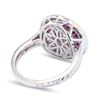Image 3 : 1.10 ctw Diamond and 1.01 ctw Ruby 18K White Gold Ring (1.43 ctw Diamonds)