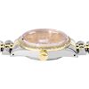 Image 5 : Rolex Mens 2 Tone Champagne Linen Dial Diamond Bezel Datejust Wristwatch
