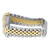 Image 7 : Rolex Mens 2 Tone Champagne Linen Dial Diamond Bezel Datejust Wristwatch