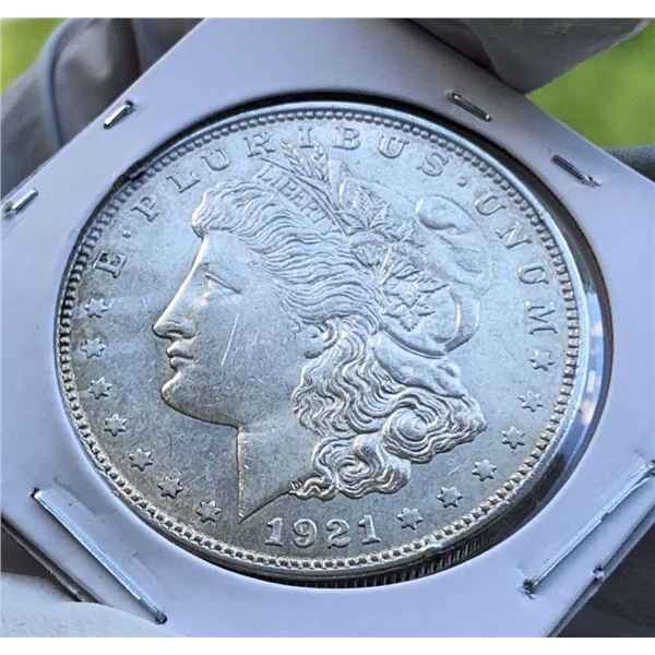 1921-D Morgan Silver Dollar MS63 PL Details