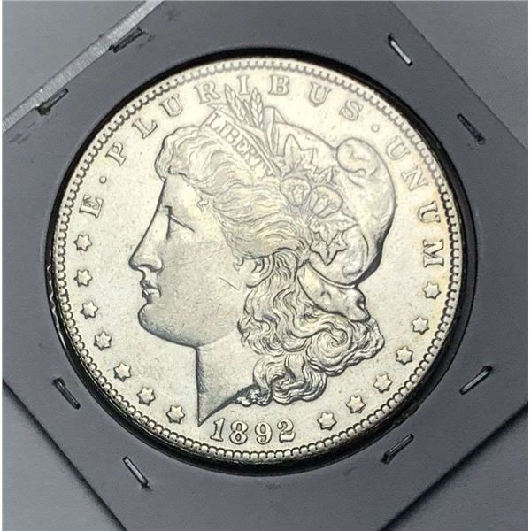 1892-O Morgan Silver Dollar AU58