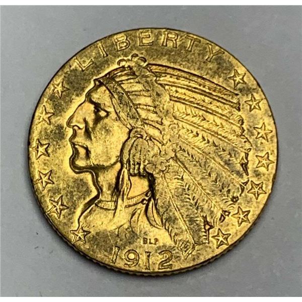 1912 Gold $5 Indian Head MS60