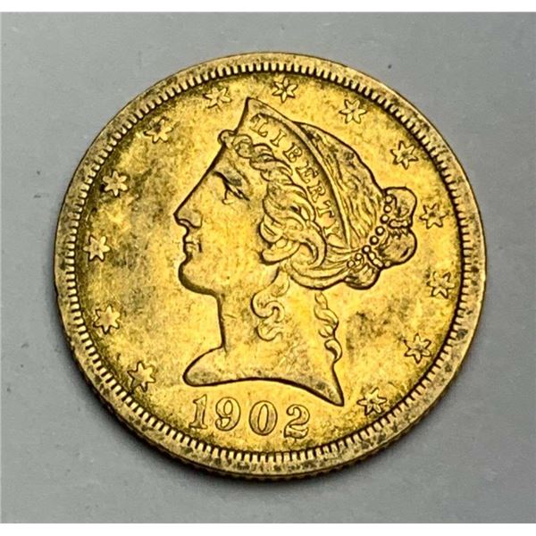 1902-S Gold $5 Liberty Head MS62