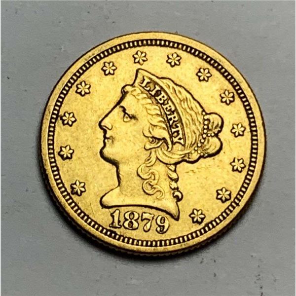 1879 Gold $2.50 Liberty Head AU58