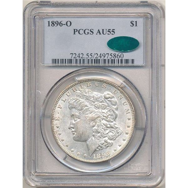 1896-O Morgan Silver Dollar PCGS AU55 CAC