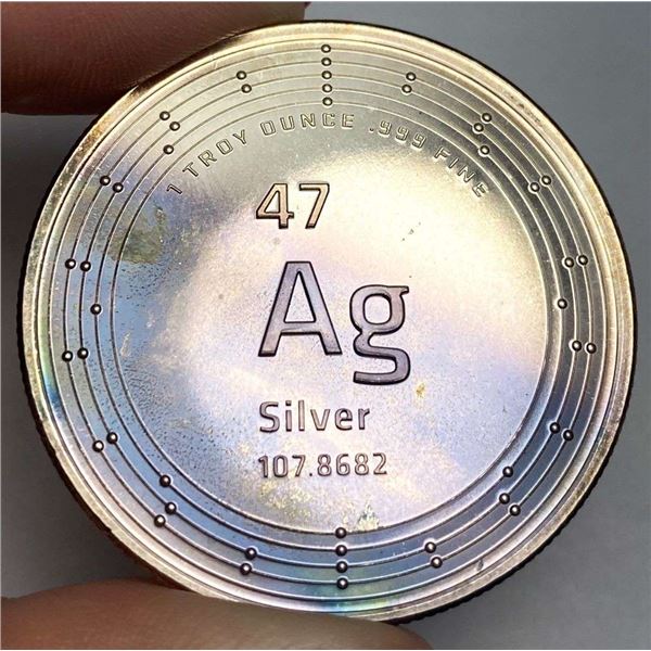 Toned Elemetal "Ag" 1 ozt .999 Silver