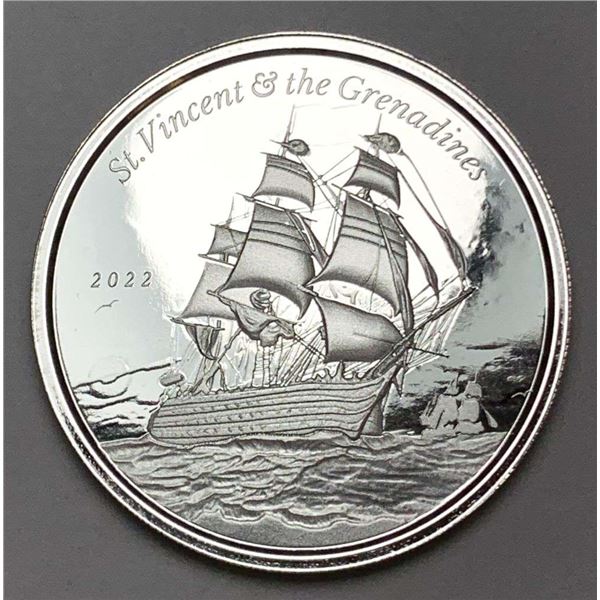 2022 Eastern Caribbean Central Bank $2 St Vincent And The Grenadines 1 ozt .999 Silver