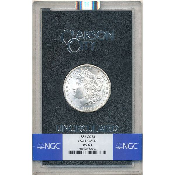 1882-CC Morgan Silver Dollar NGC MS63 GSA
