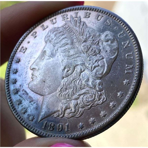 1891-CC Morgan Silver Dollar MS64 PL
